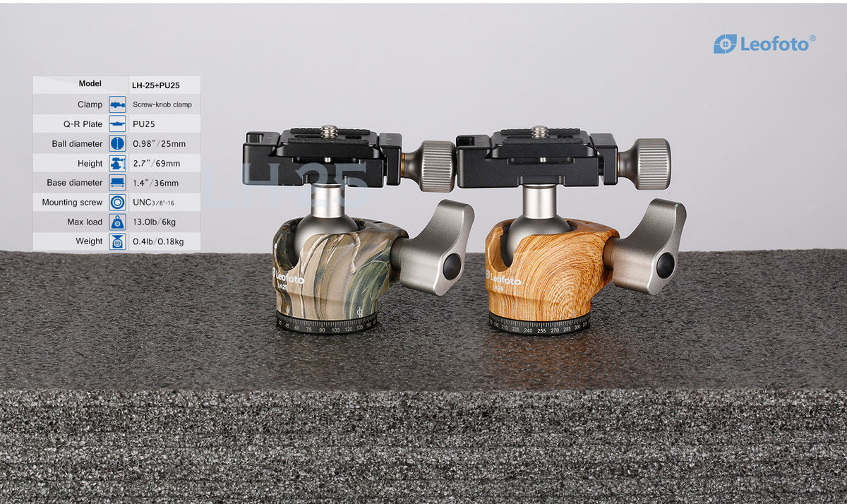 Leofoto MT01 (Camo) + LH25 (Camo) Table Top Tripod and Ball Head Kit