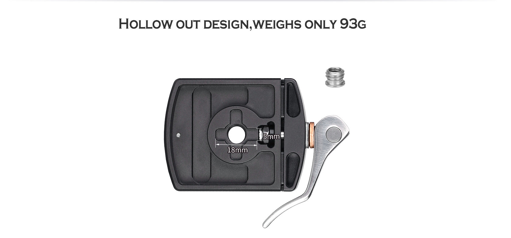 Leofoto LR-50 Lever Release Clamp with QR Plate