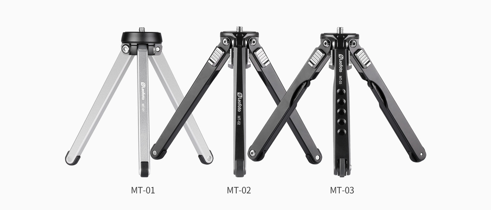 Leofoto MT-03 Folding Aluminum Mini Tripod with Bag