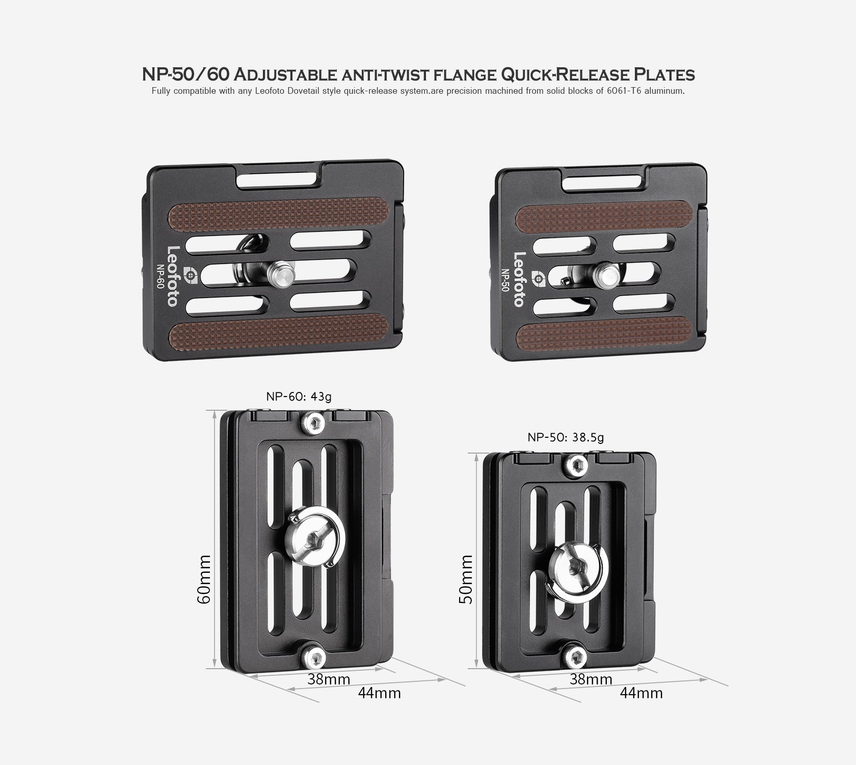 Leofoto RH Series Panning Clamp with QR Plate | Arca Compatible