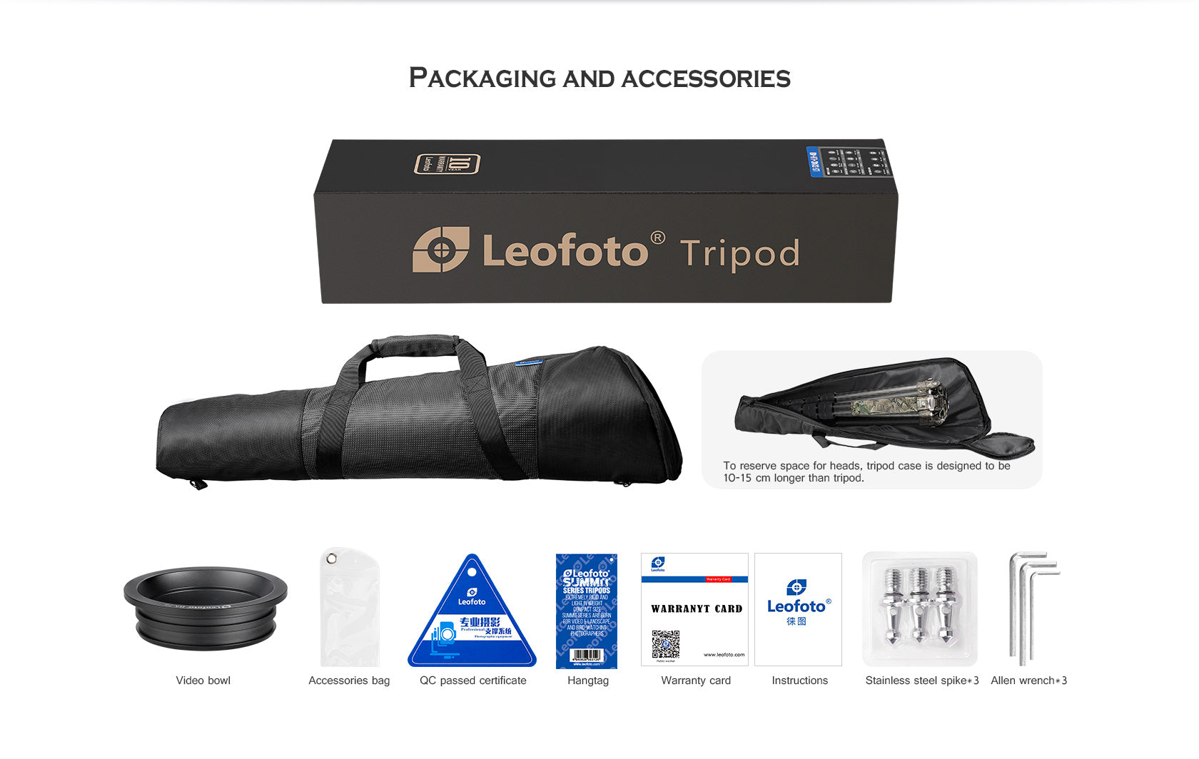 Leofoto LM-365C (Camo) Tripod with 75mm Video Bowl+Platform and Bag