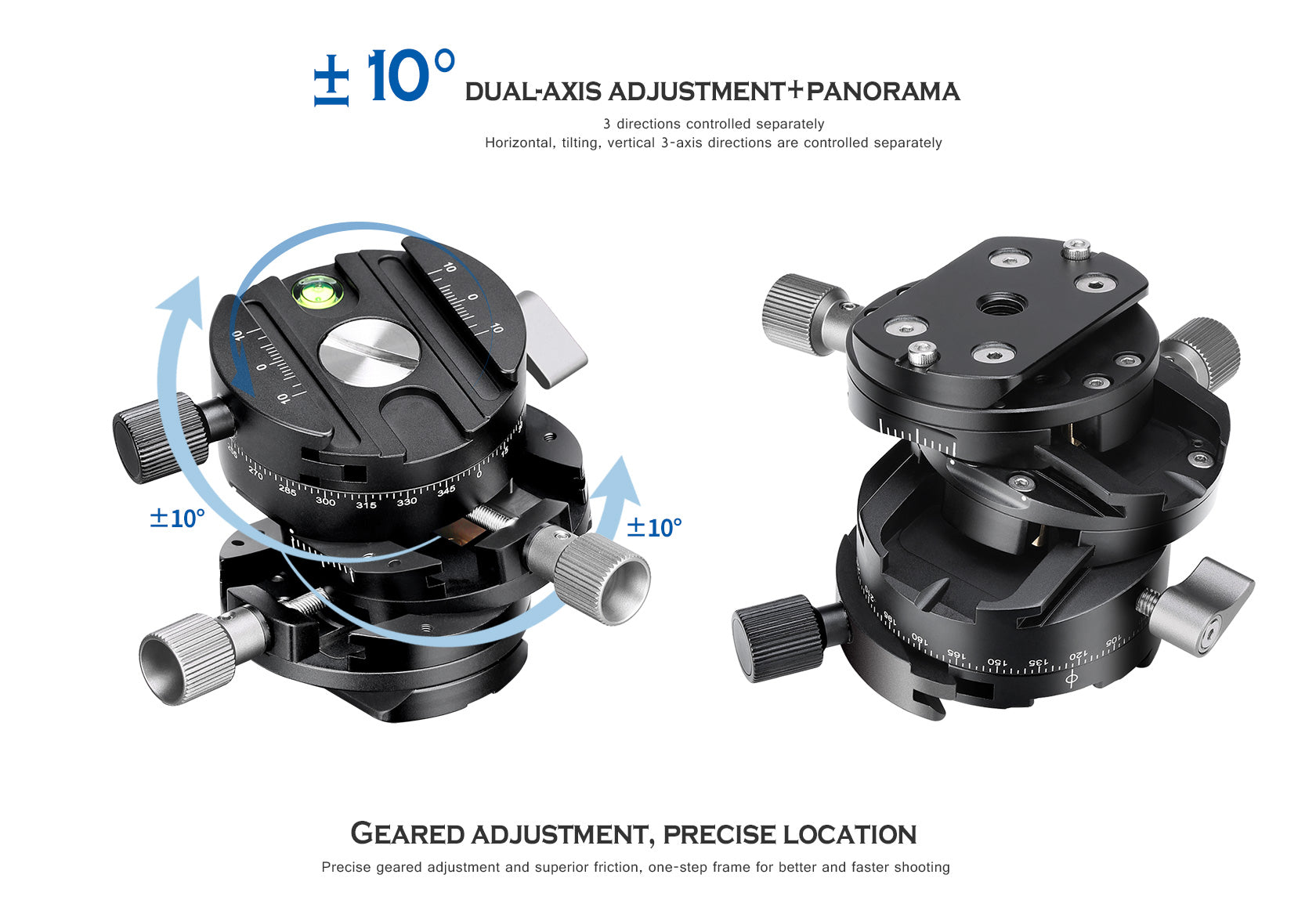 Leofoto G2 3-in-1 Panorama Geared Head | Arca Compatible