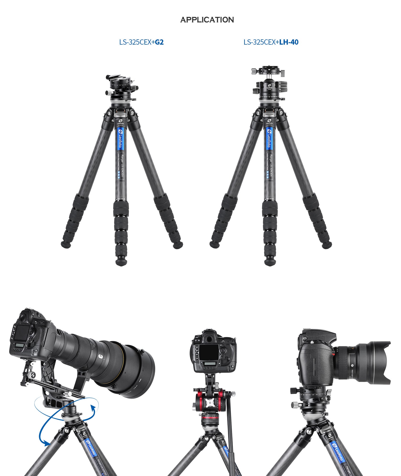 Leofoto LS-325CEX Leveling Ranger Tripod