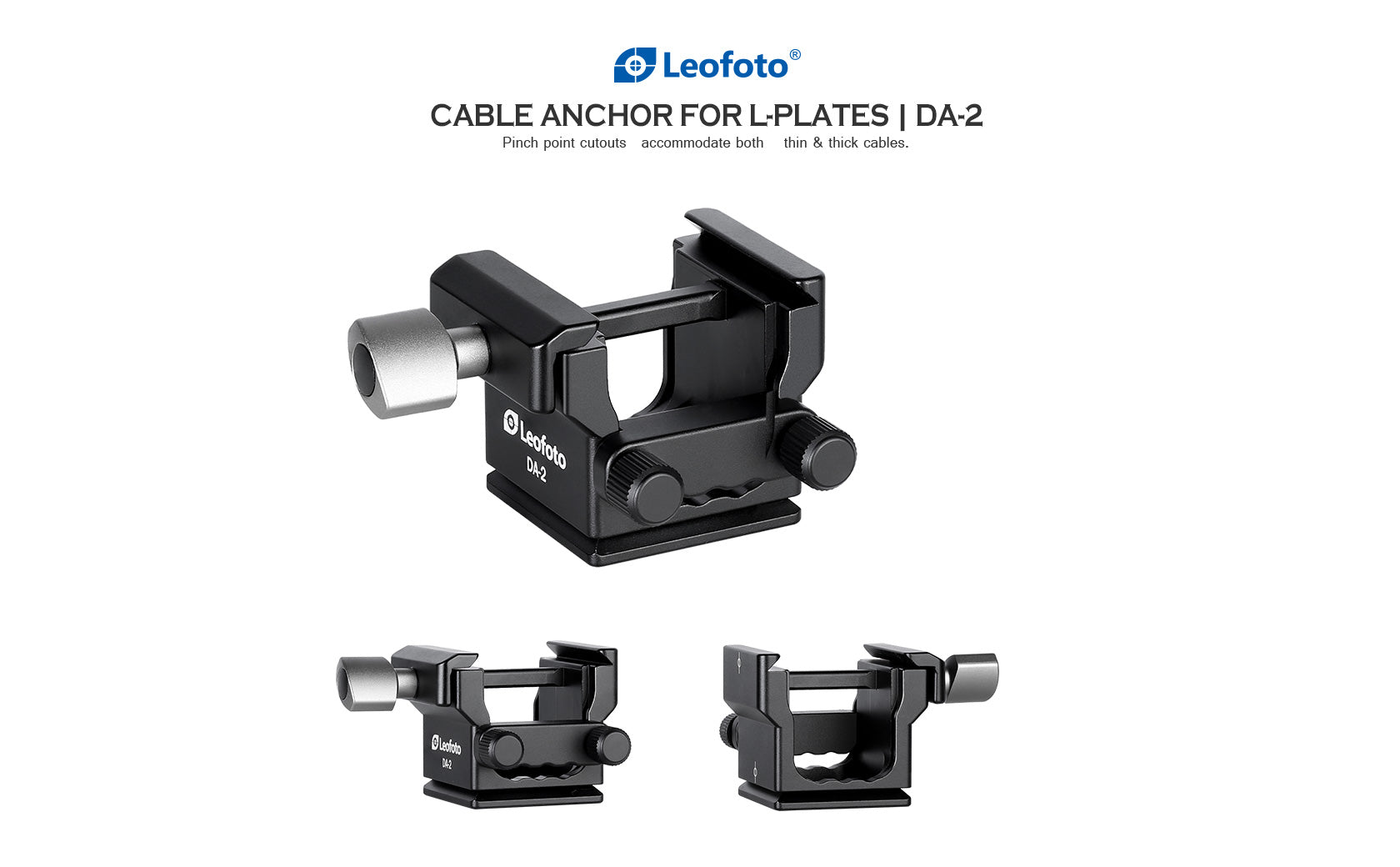 Leofoto DA-2 Cable Anchor/Organizer for L Plates Arca Compatible