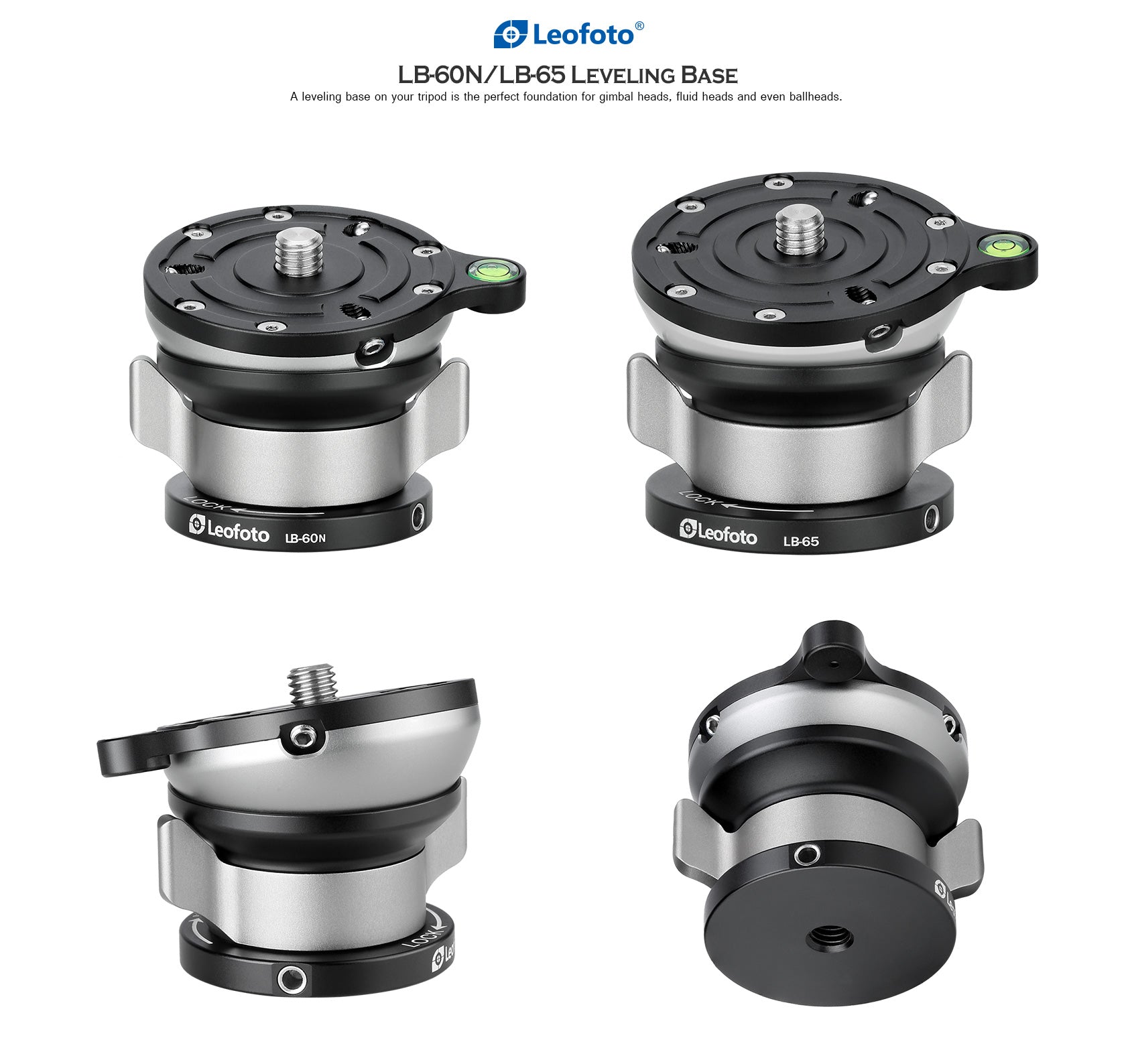 Leofoto LB Leveling Base with Butterfly Handle