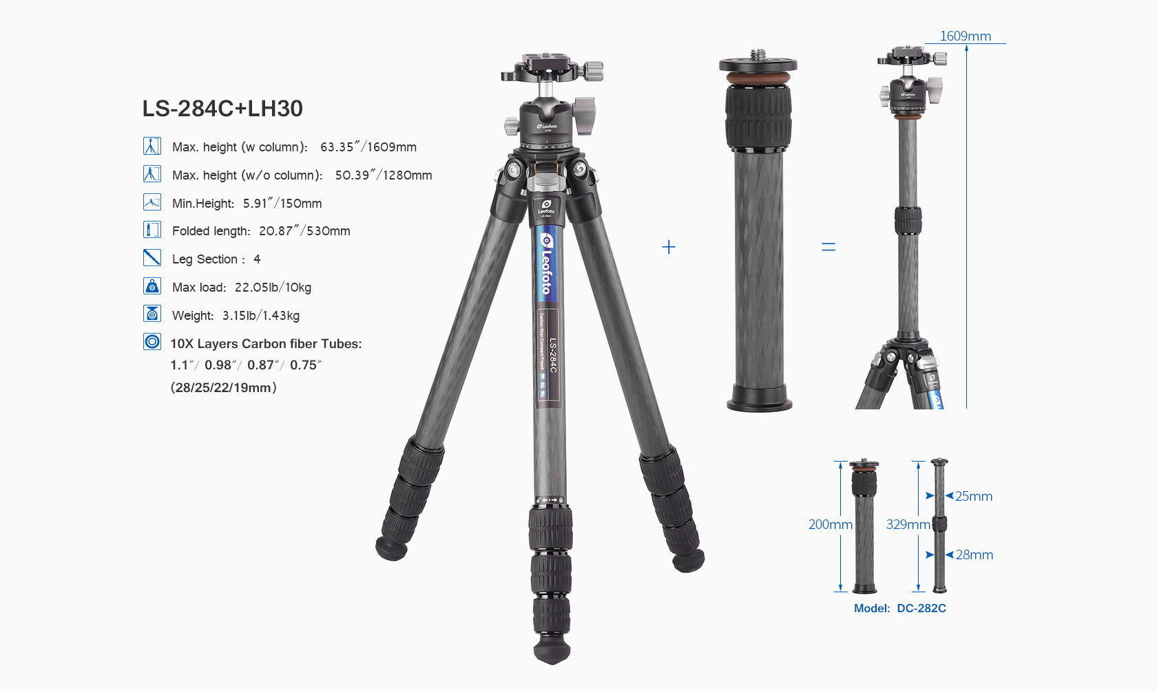 Leofoto LS-284C Ranger Series Tripod Set