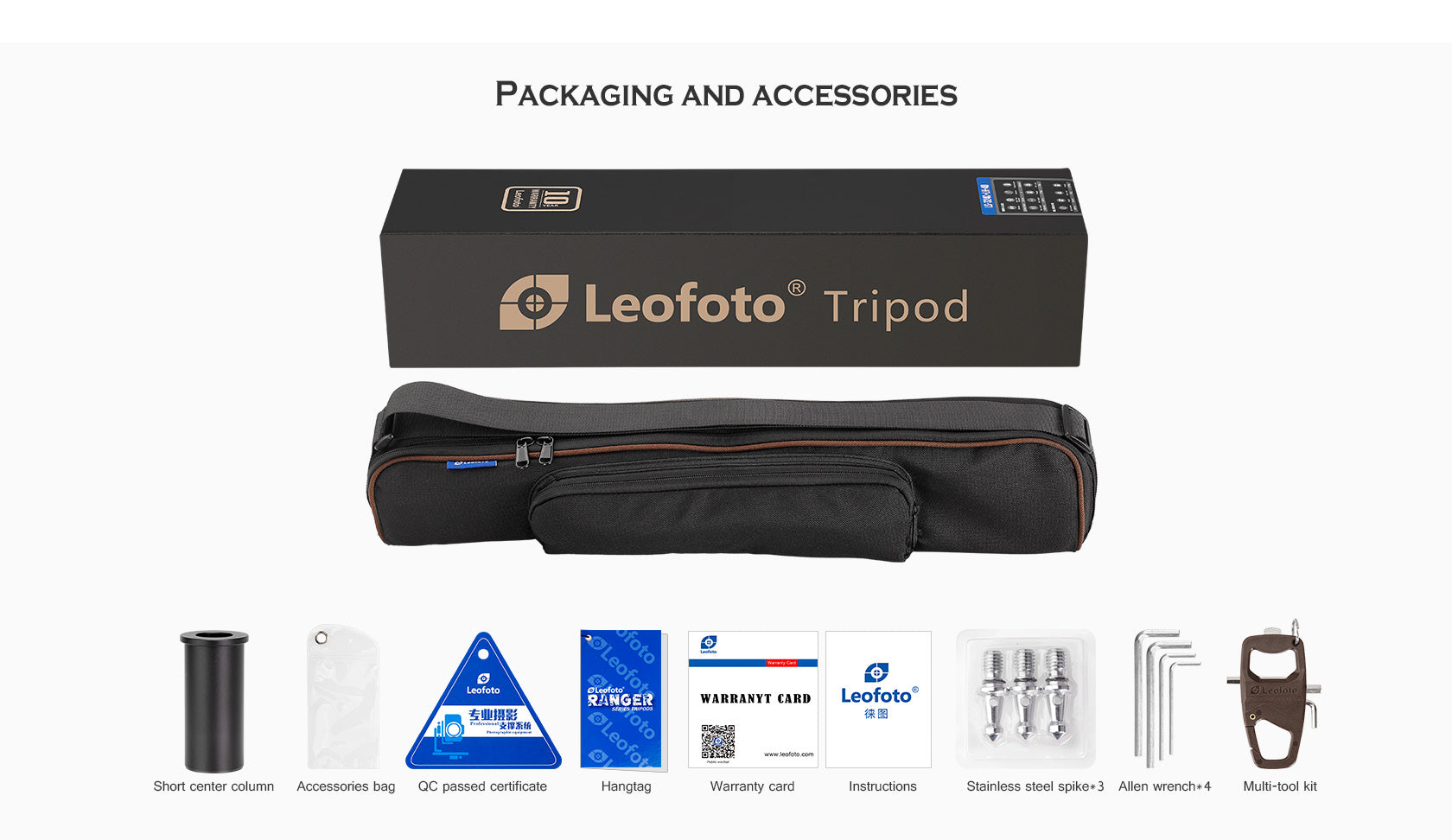 Leofoto LX-254CT + XB-32 Reversible Travel Tripod with Ball Head Set