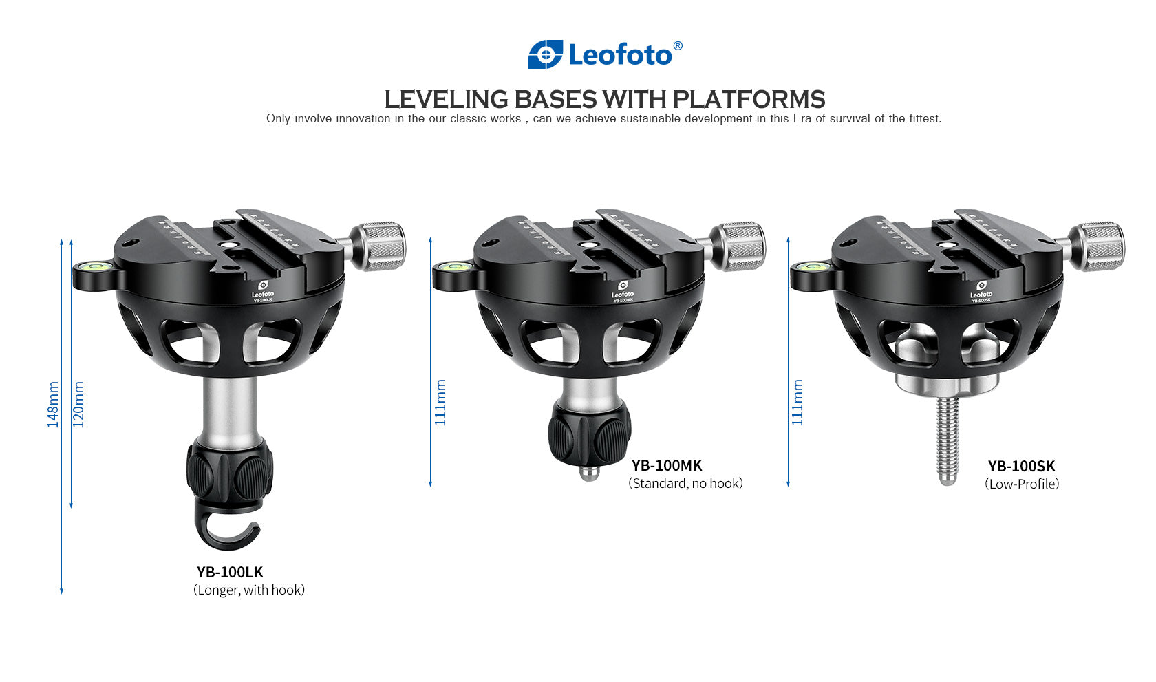 Leofoto LM-404C Tripod with 100mm Video Bowl+Platform and Bag | Max Load 88 lb