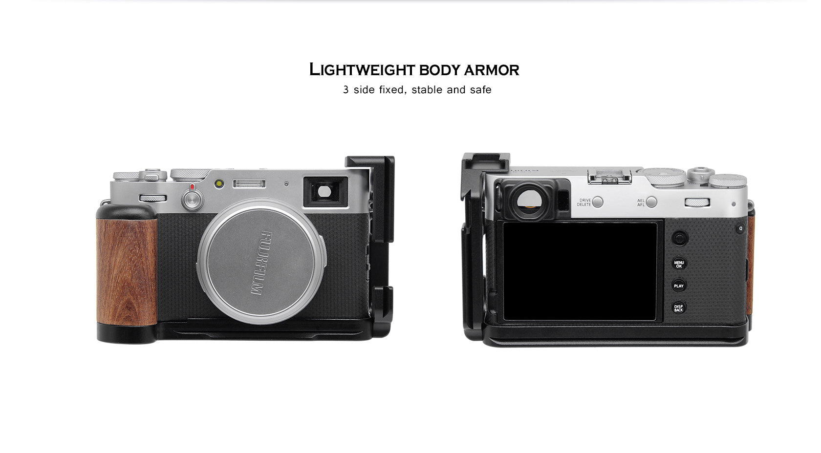 Leofoto LPF-X100V L Plate for Fujifilm X-100V Camera Arca Compatible