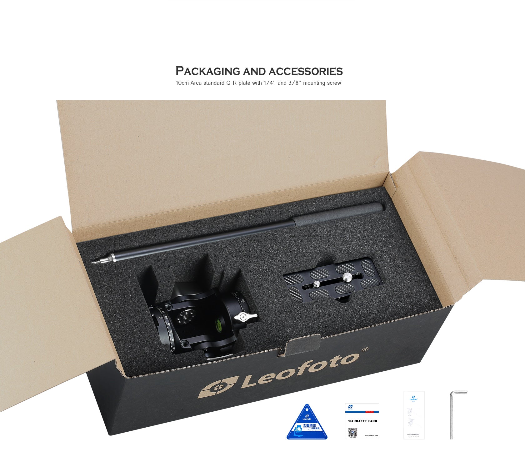 Leofoto VH-30 / VH-30N Two-Way Tele Lens Head | Arca Compatible