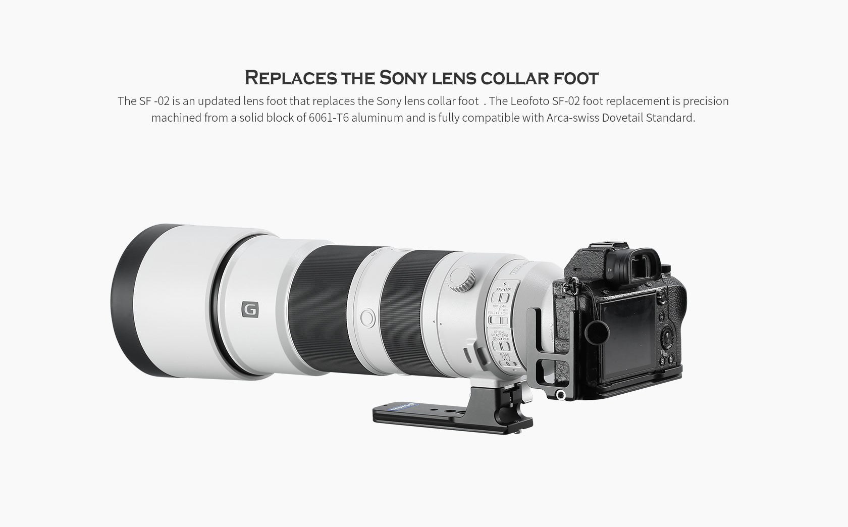Leofoto SF-02N [Ver.2] Replacemet Lens Foot for SONY FE 200-600 F/5.6-6.3