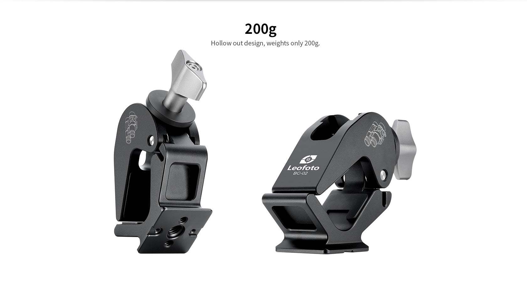 Leofoto BC-02 Binoculars Adapter /ARCA Style Dovetail Standard For Diameter 28-60mm
