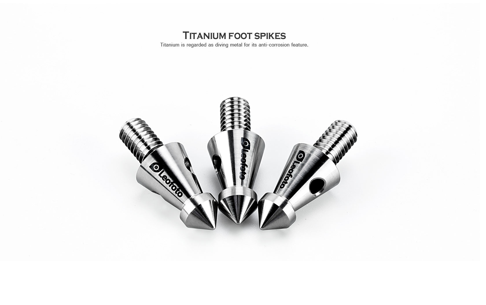Leofoto TF-01 / TF-02 Set of 3 Titanium Foot Spikes / Rock Claw | 3/8"