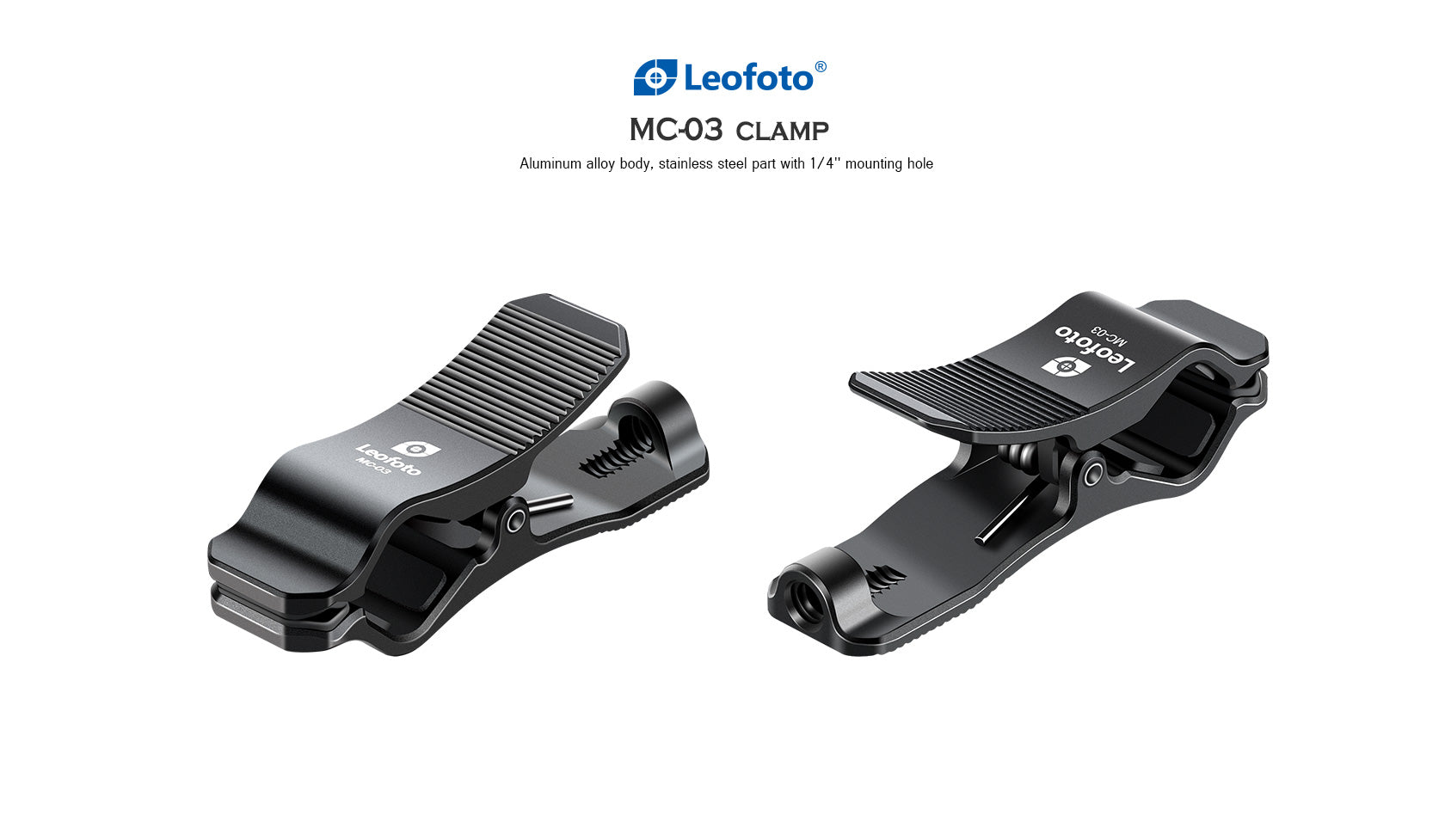 Leofoto MC-03 Manganese Steel Mini Clamp Metal Multi-Function 1/4"
