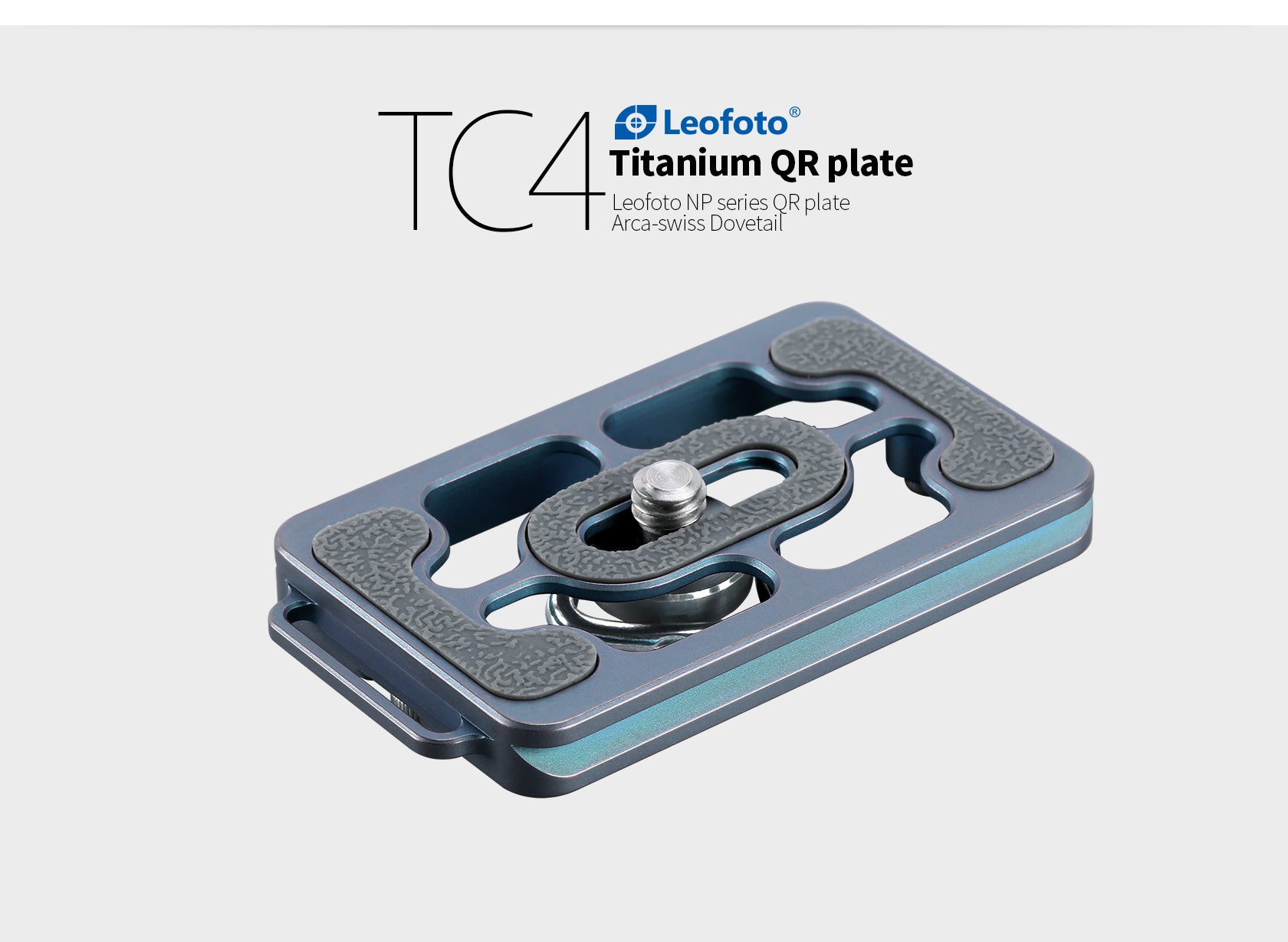 LEO品 Leofoto NP-65T 65mm Titanium Alloy Plate (Titanium / Bronze / Blue Col