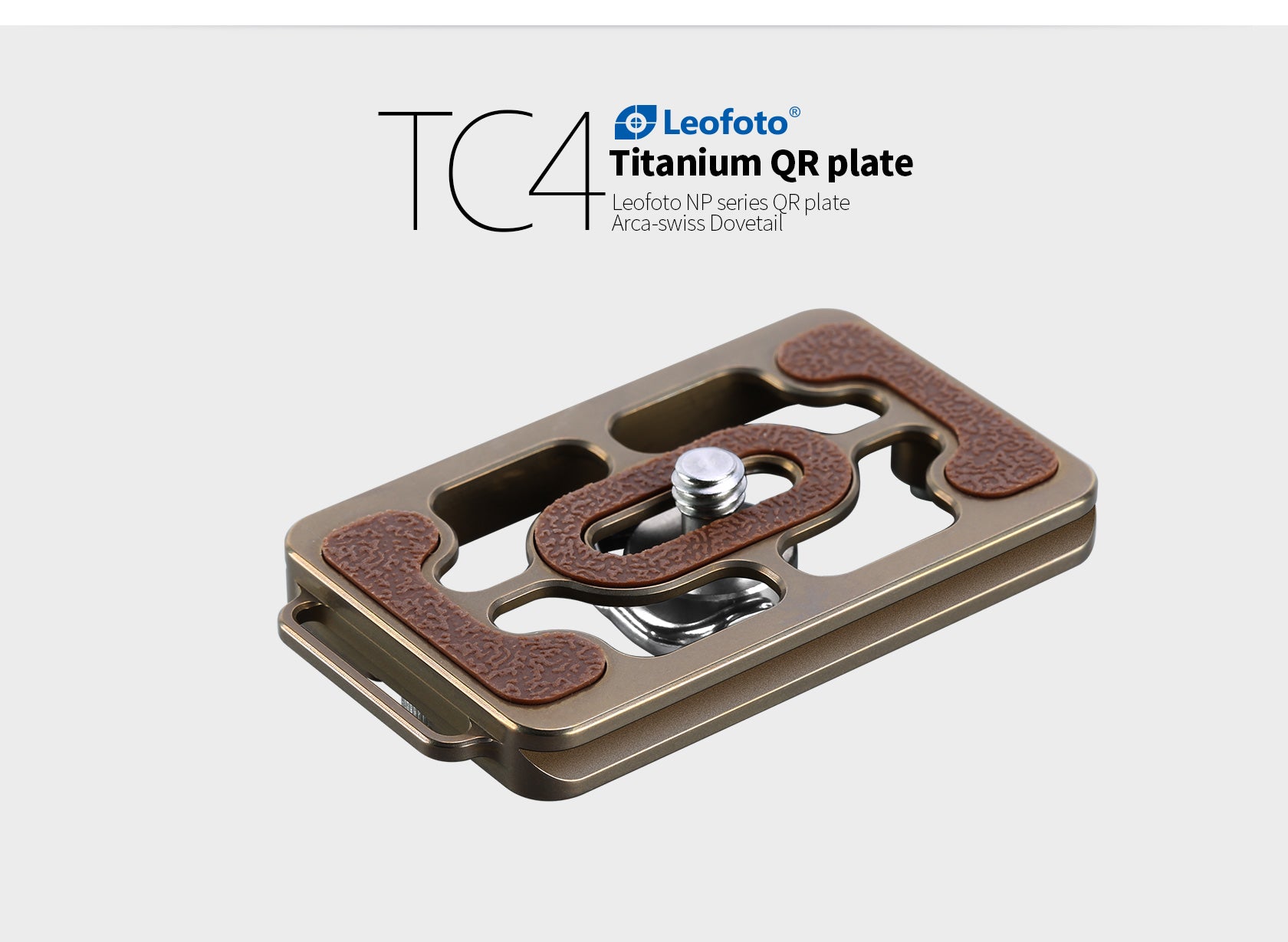Leofoto NP-65T 65mm Titanium Alloy Plate (Titanium / Bronze / Blue Col