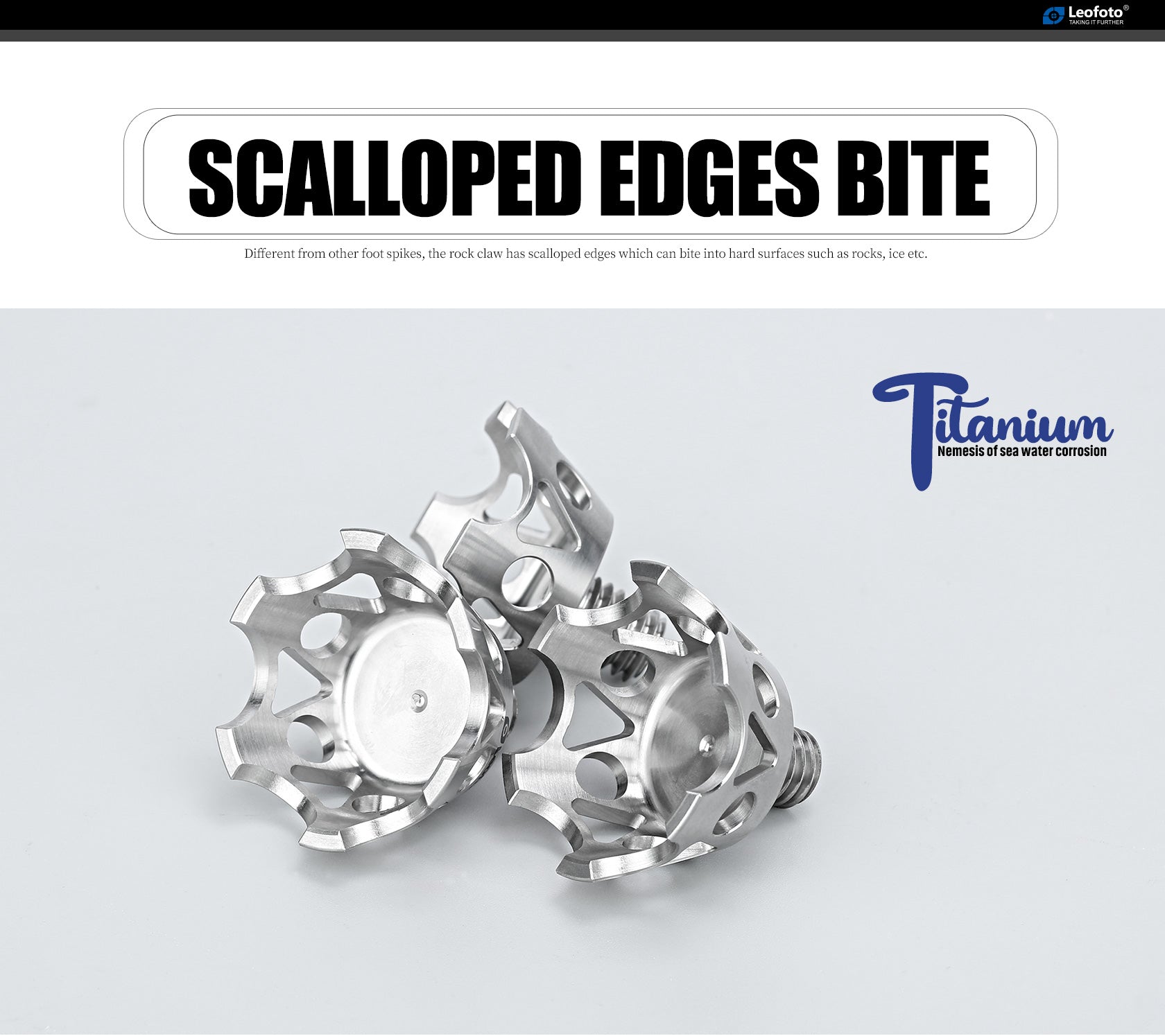 Leofoto TF-01 / TF-02 Set of 3 Titanium Foot Spikes / Rock Claw | 3/8