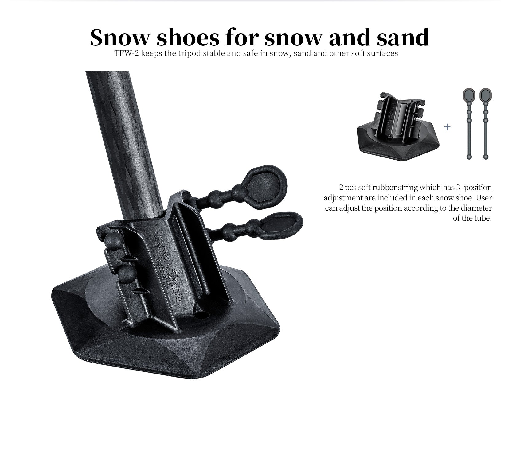 Leofoto TFW-2 Set of 3 Universal Snow / Sand Shoes 144mm Feet For Trip