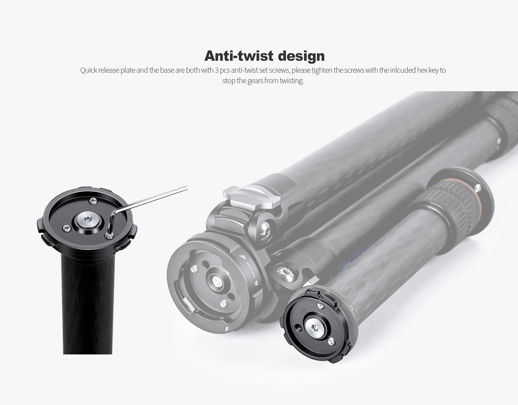 Leofoto Q45/ Q50/ Q60/ Q70 Connecting Plate for Quick-Link System 3/8