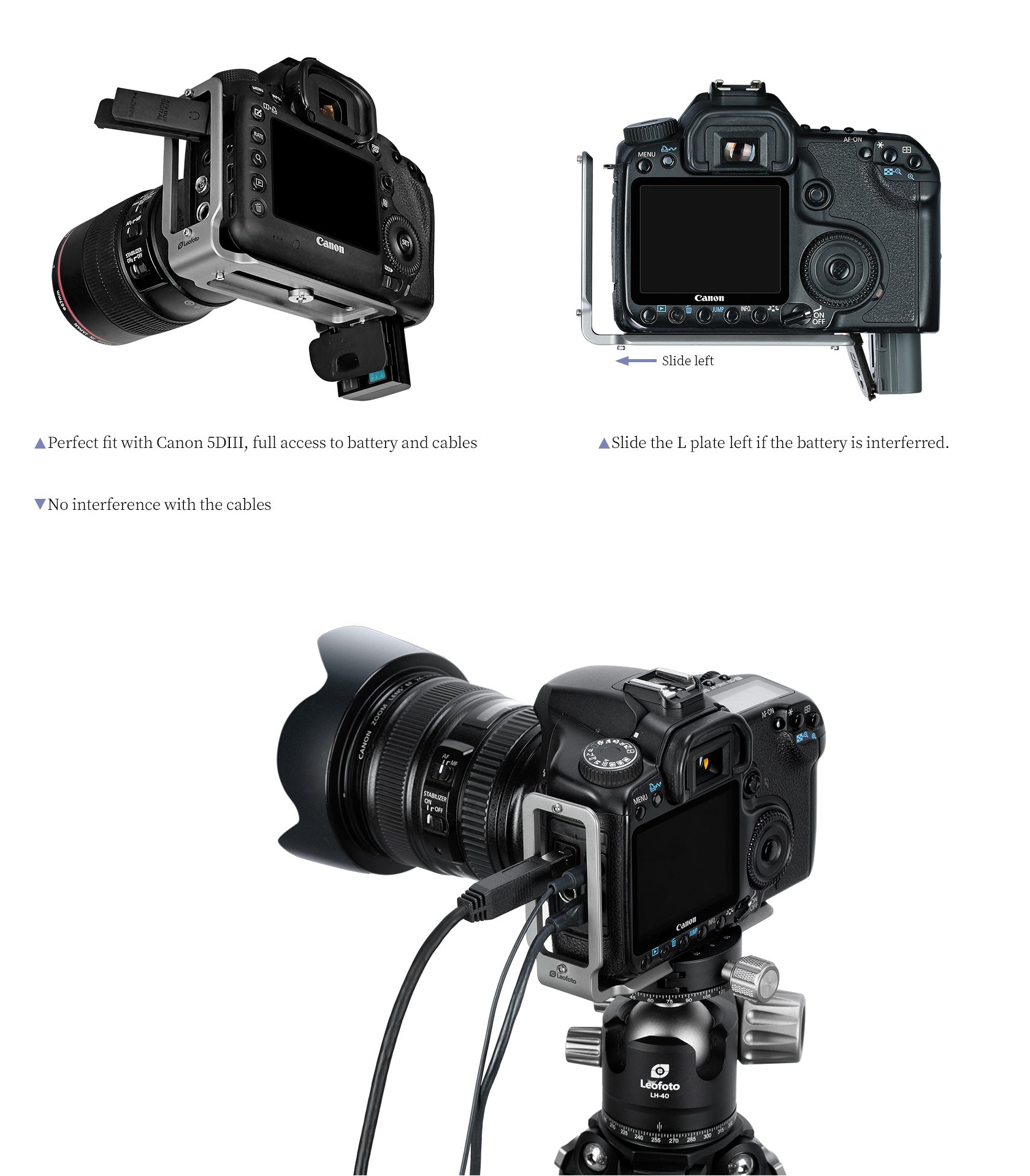 Leofoto UL-01T Universal Titanium L Plate For Camera | ARCA Compatible