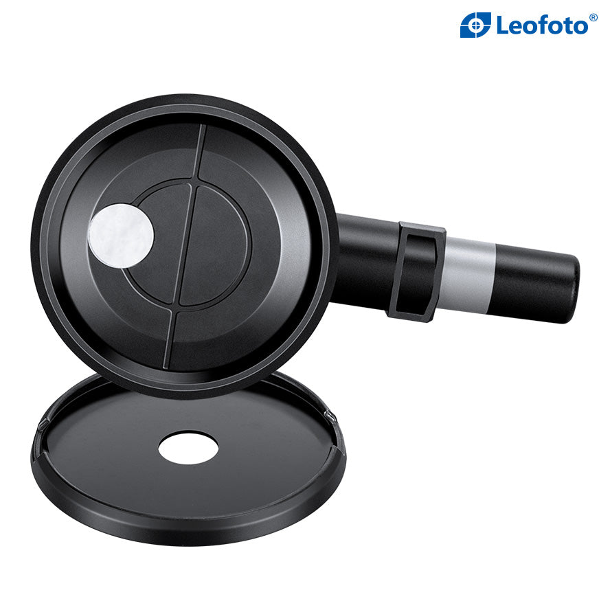 Leofoto SC-01 72mm Suction Cup Mounting Base | 1/4" Screw with 1/4"& 3/8" Threaded Holes | Max Load: 55lb (25kg)