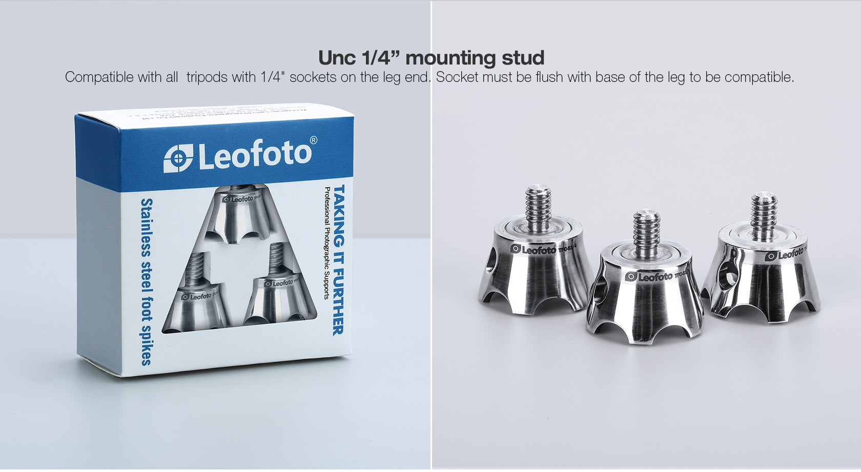 Leofoto TFC, TFC-S1/4, TFC-S3/8 | Set of 3 Tripod Claw Feet