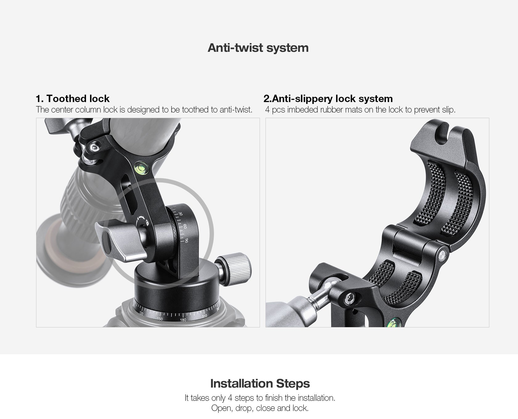 Leofoto HS-22/ HS-25/ HS-28/ HS-32 HS Series Center Column Tilt Adapte