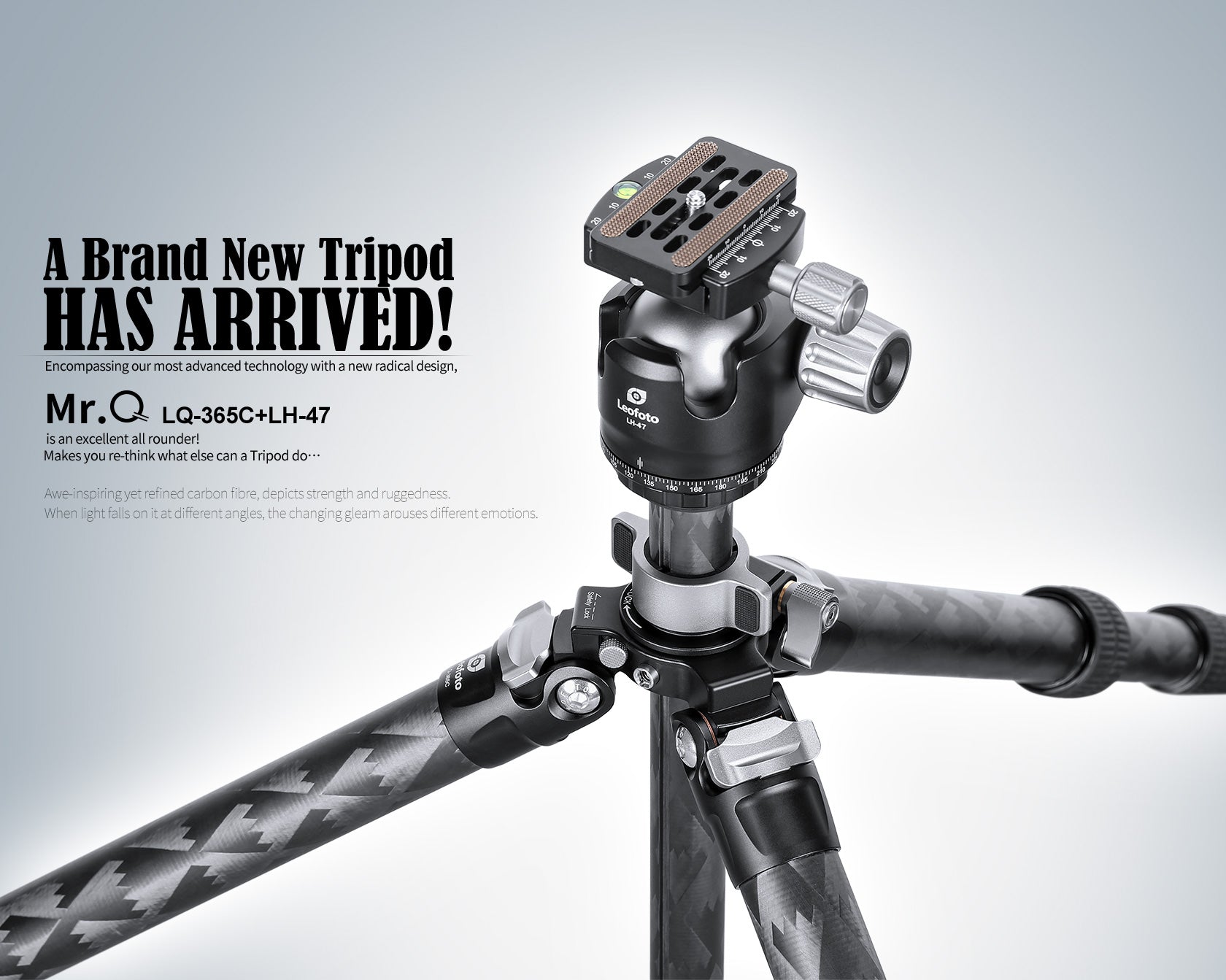 Leofoto LQ-365C Premium Carbon Fiber Tripod + LH-40 / LH-47 Ballhead w