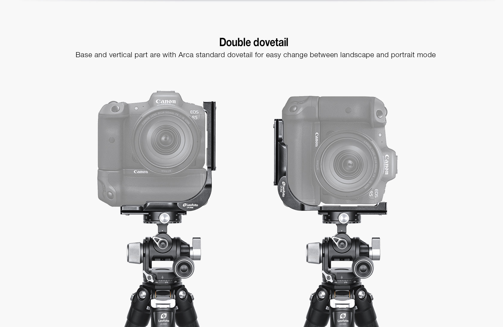 "Open Box" Leofoto LPC-R5B L Plate for Canon EOS R5/R6 Camera w/ Battery Grip | Arca Compatible QD Socket
