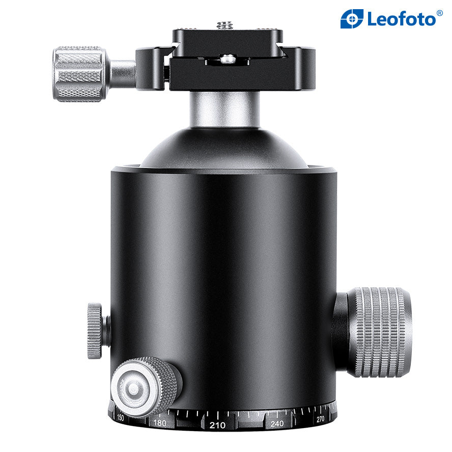 Leofoto HB-70 70mm Pro Heavy-Duty Ball Head with Quick Release Plate & Case | Max Load 88lb