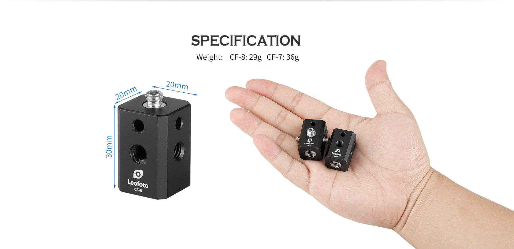 Leofoto CF-7 / CF-8 Tripod Multi-Adapter Post/Block