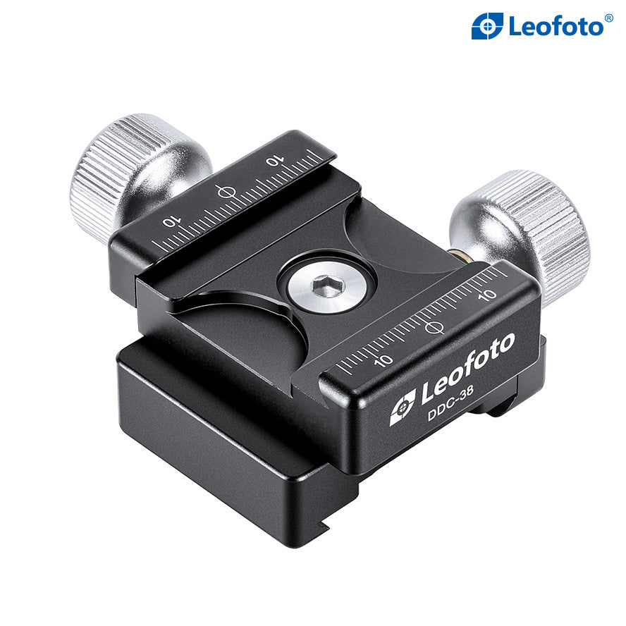 Leofoto DDC-38 + BPL-50N Bidirectional Subtend Double Clamp MINI CLAMP with Plate
