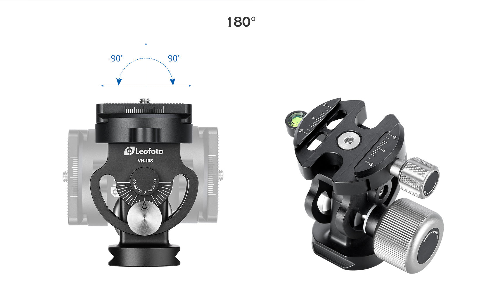 Leofoto MP Series Carbon Fiber Monopod + VH-10S Two Way Tilt Head Set