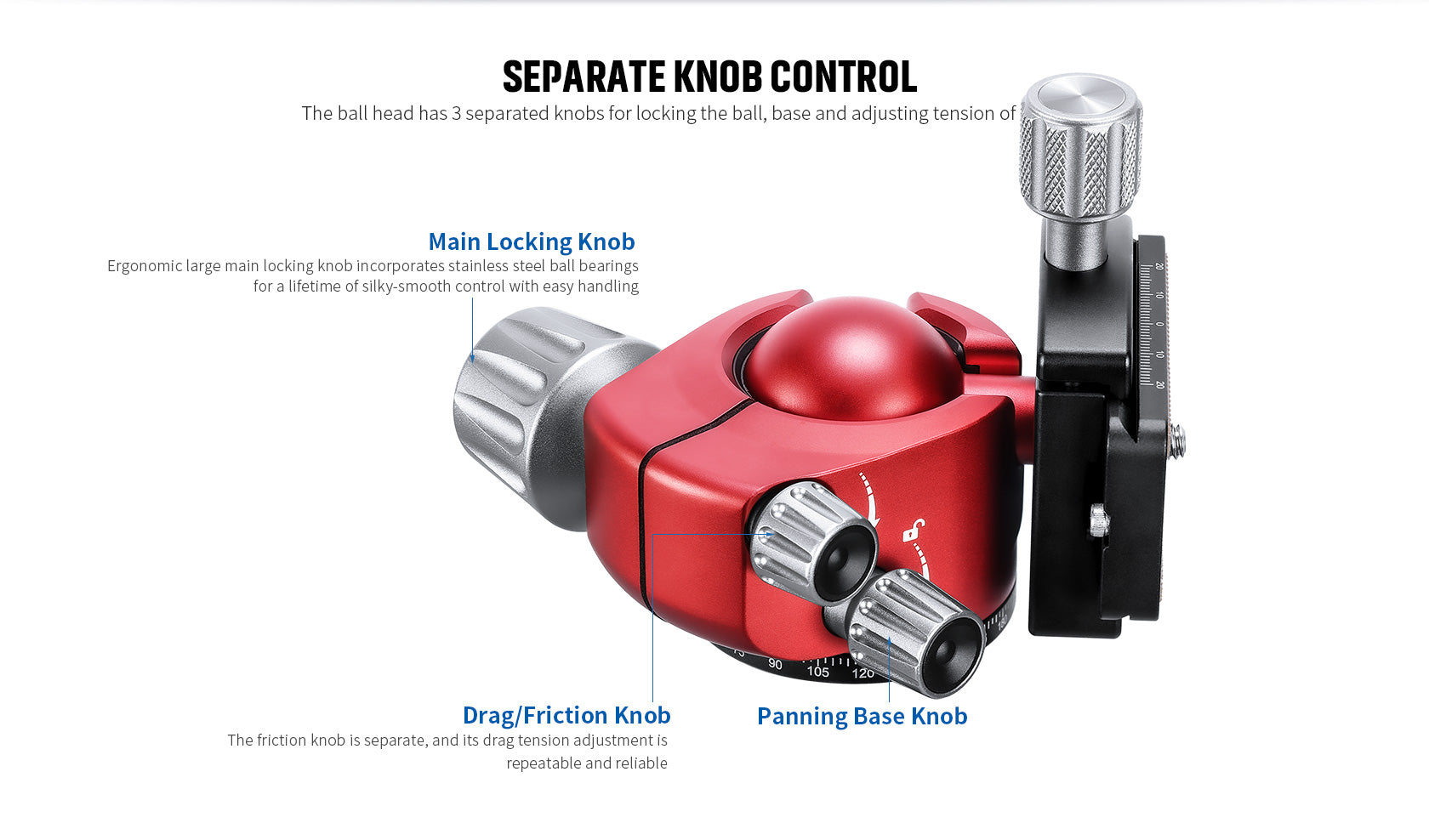 Leofoto LA-324C+LH-40 (Full Red) Athena Ocean Tripod with Ballhead | A