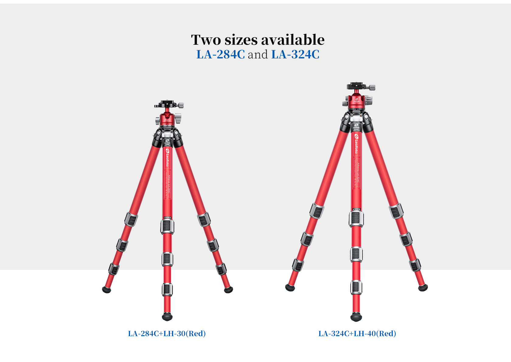 Leofoto LA-324C+LH-40 (Full Red) Athena Ocean Tripod with Ballhead |  Anti-Corrosion with Titanium Foot Spike