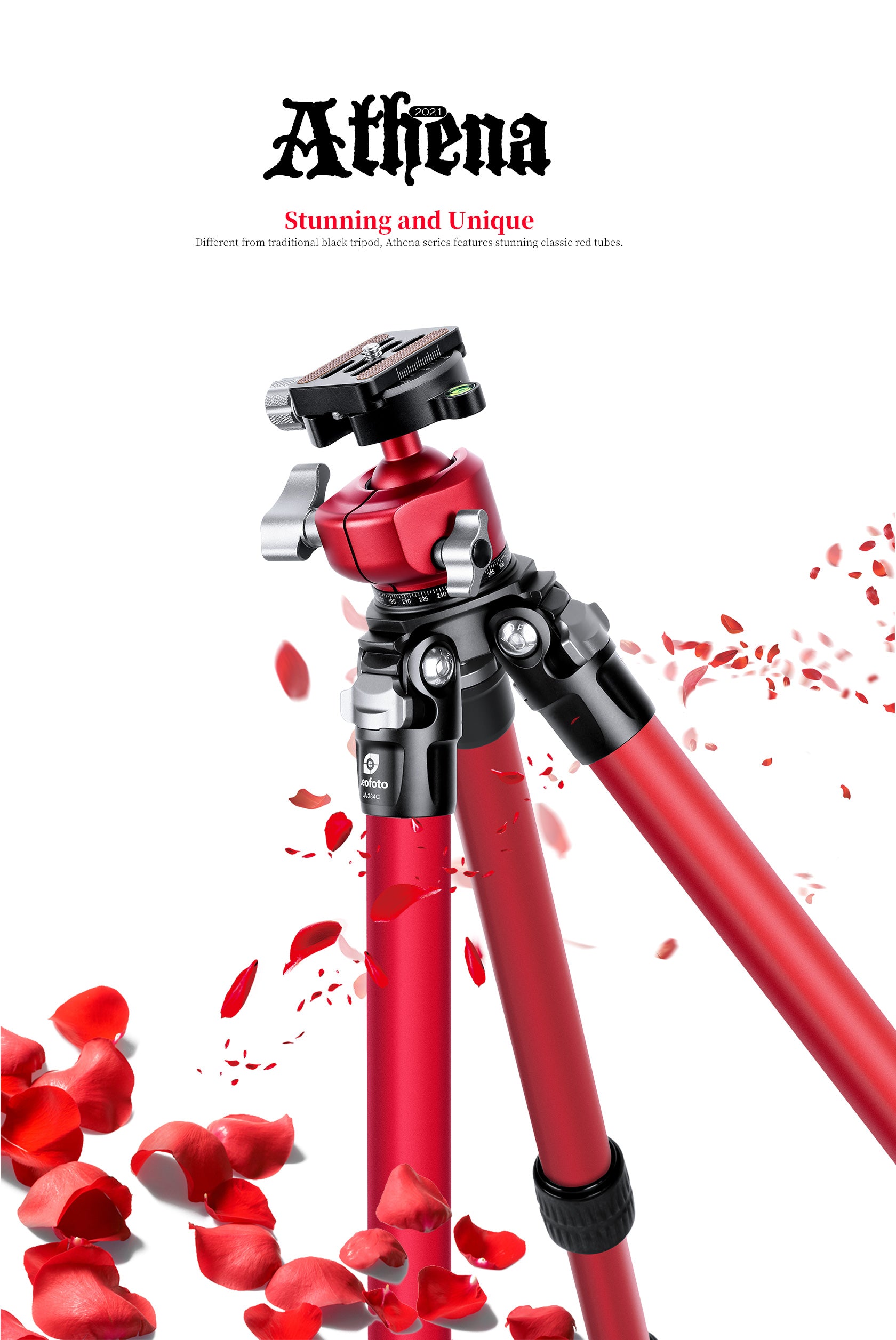 Leofoto LA-284C+LH-30 (Full Red) Athena Ocean Tripod with Ballhead | A