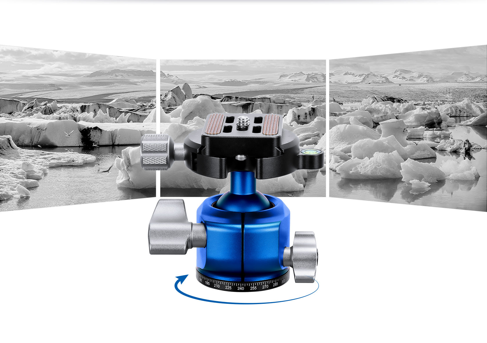 Leofoto LP-284C Poseidon Ocean Tripod + LH-30 Ballhead Set (Full Blue)