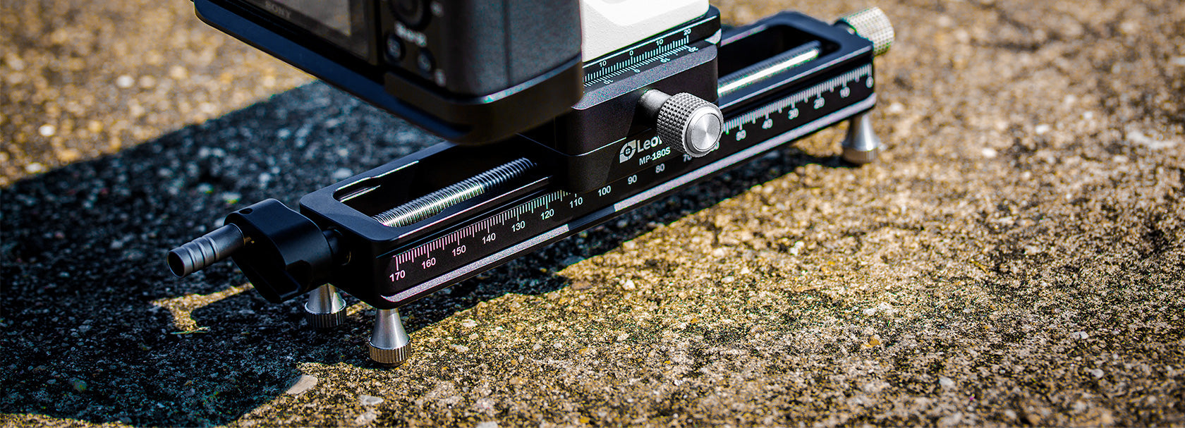 Leofoto MP-180S Macro Focusing Rail with Rotating Arca-Type QR System