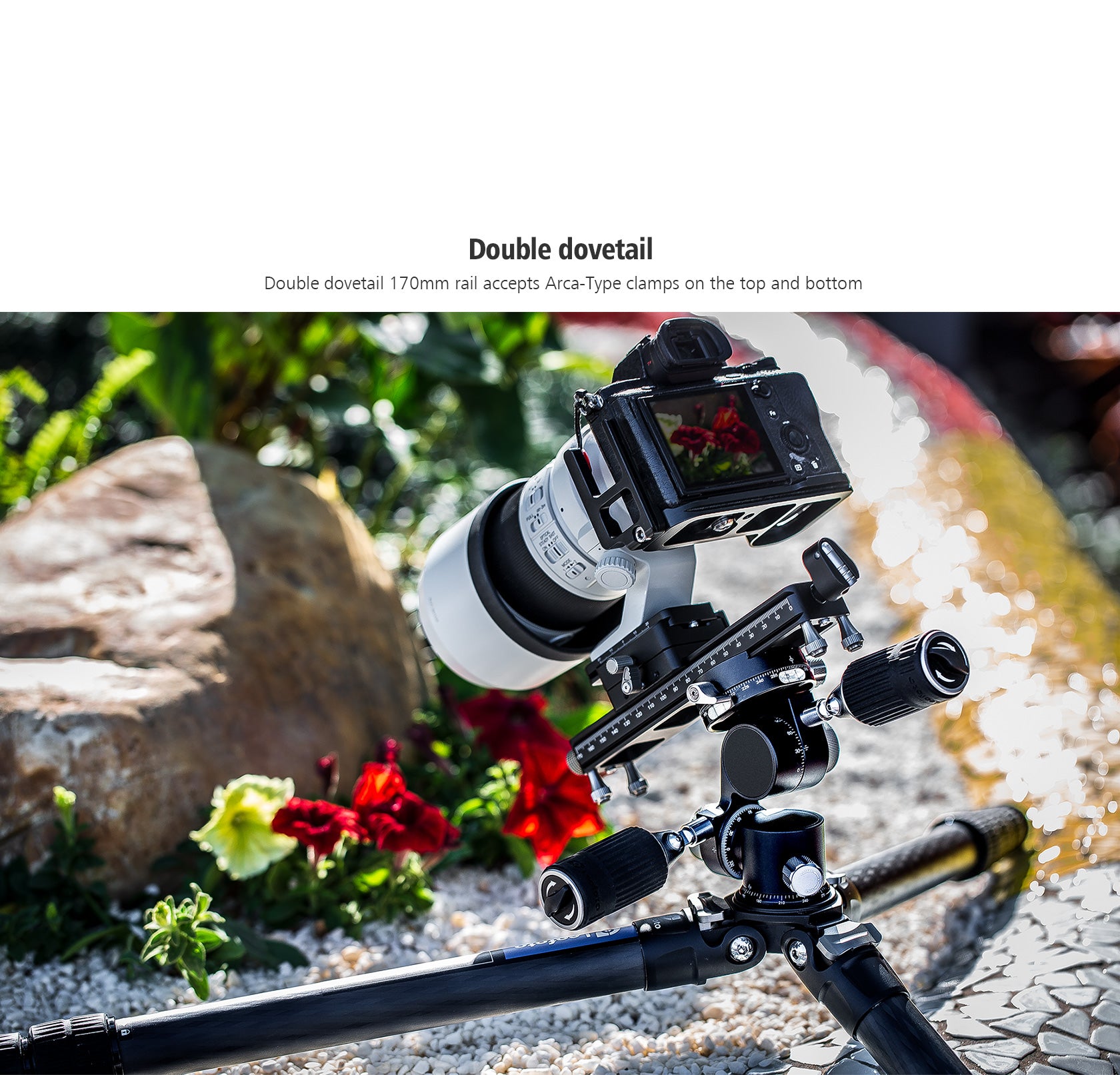 Leofoto MP-180S Macro Focusing Rail with Rotating Arca-Type QR System