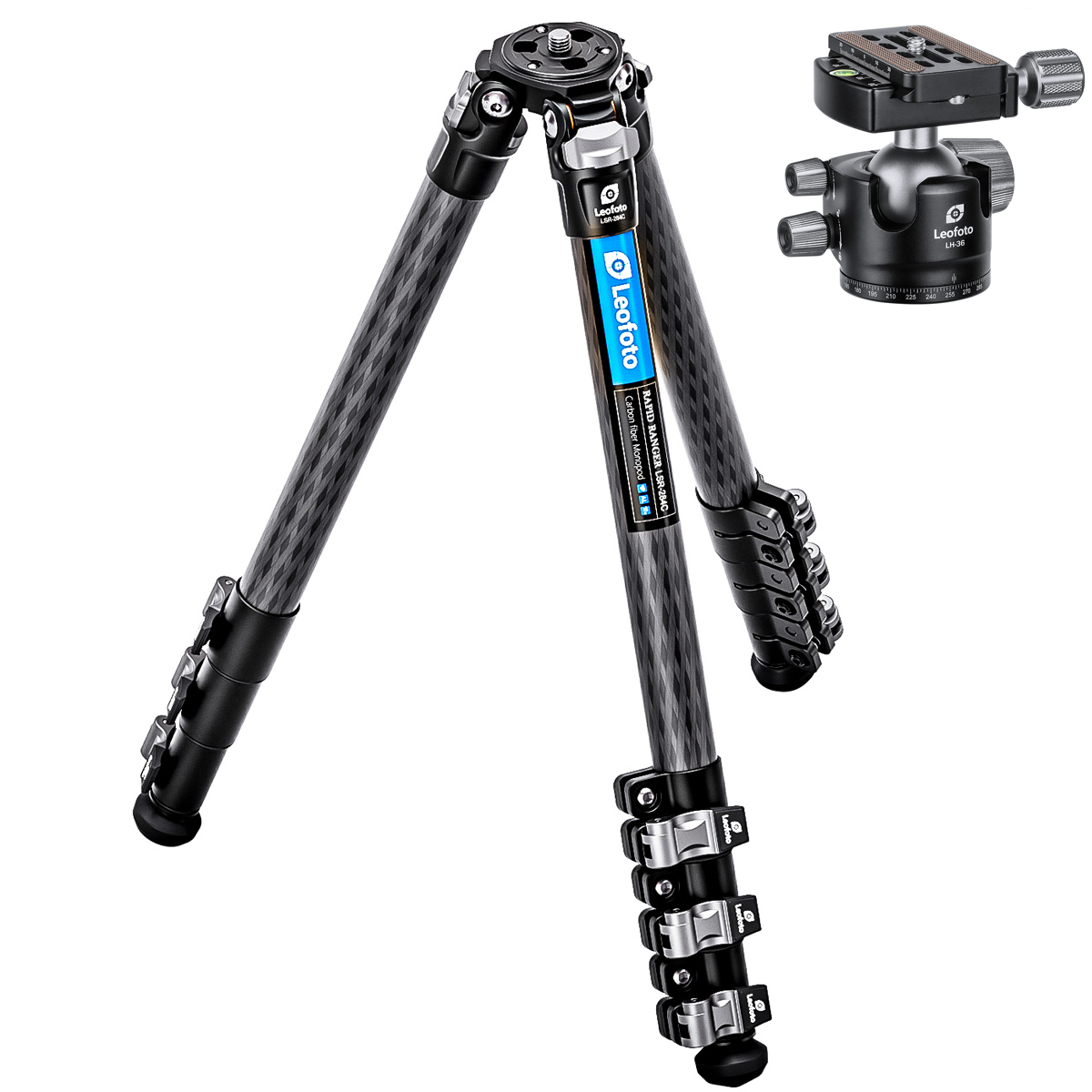 Leofoto LSR-284C+LH-30/LH-36 Ranger Series Tripod with Ball Head Set |