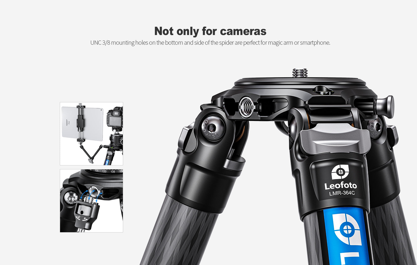 Leofoto LMR-364C Flip Lock Tripod with 75mm Video Bowl+Platform and Ba