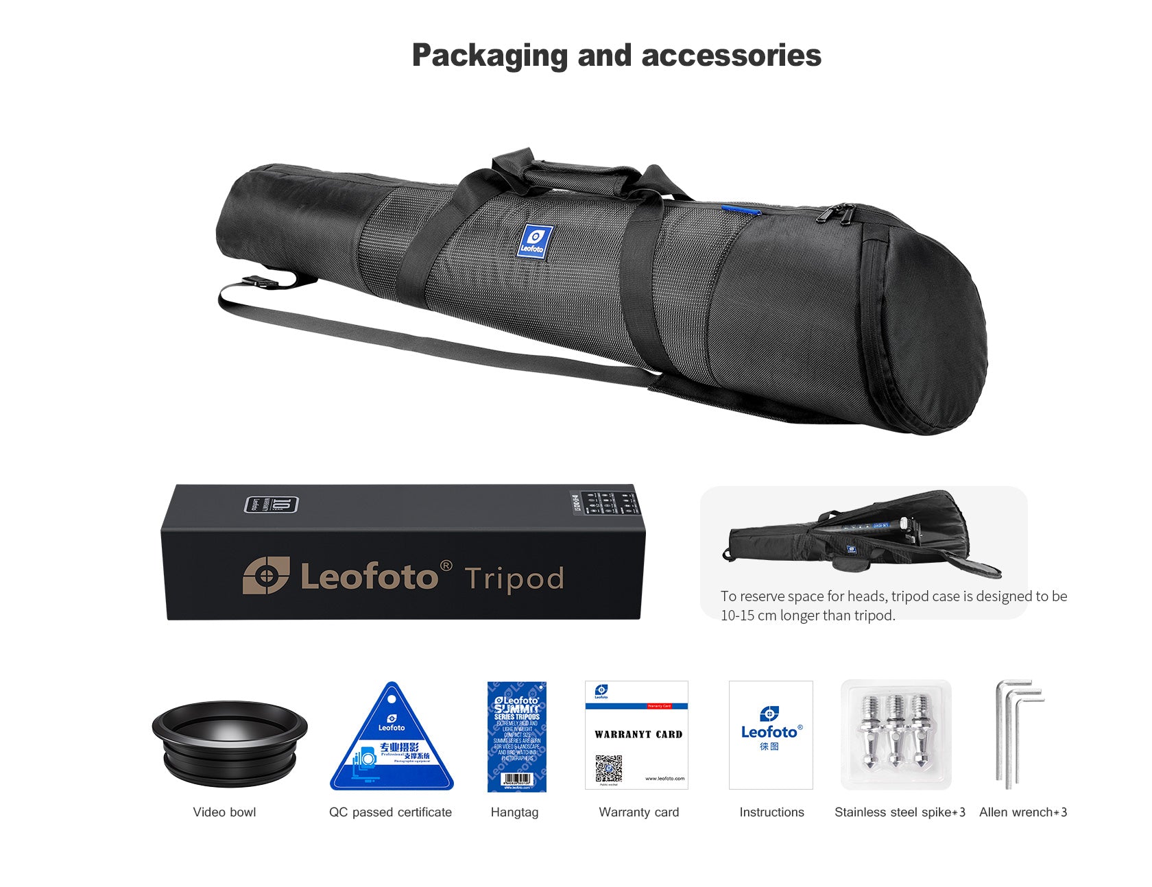 Leofoto LMR-364C Flip Lock Tripod with 75mm Video Bowl+Platform and Bag