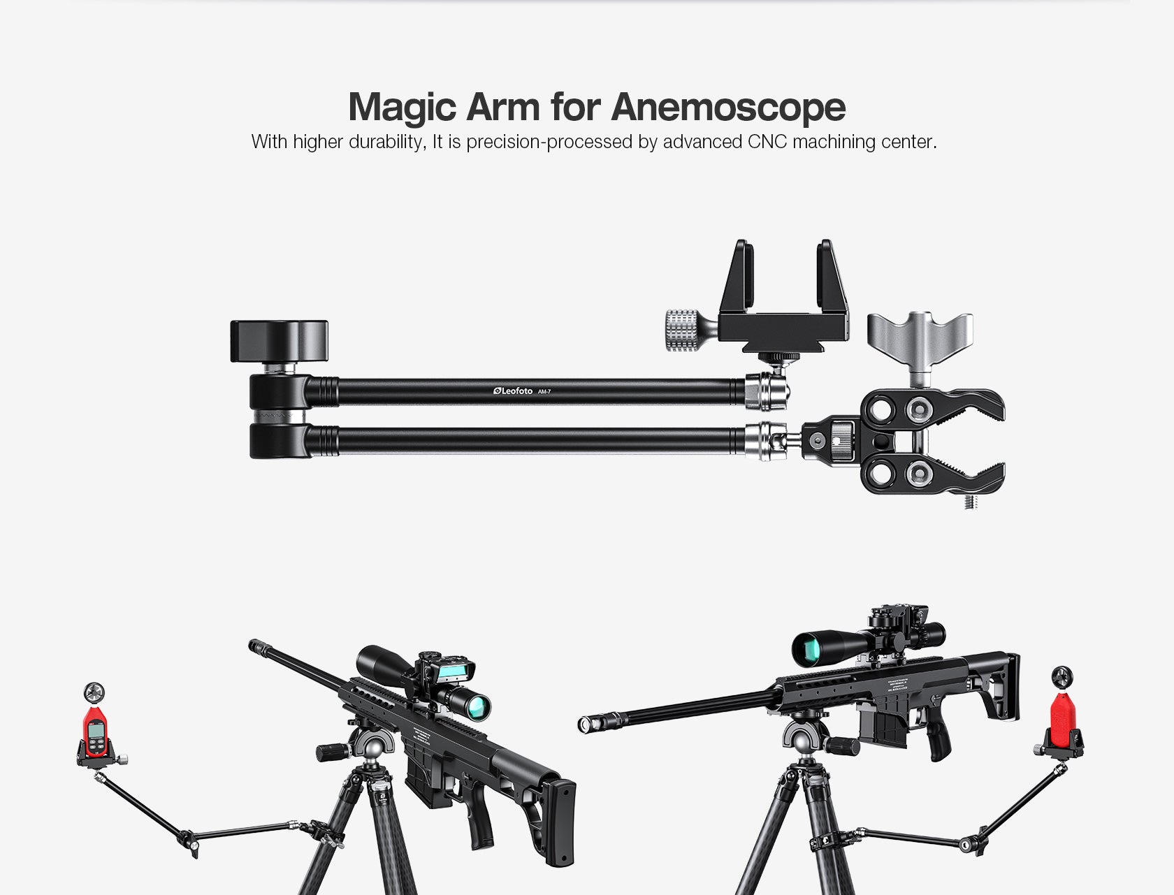 Leofoto AM-7 Magic Arm + MC-60 Clamp + GMC-01 Clamp Set for Kestrel We