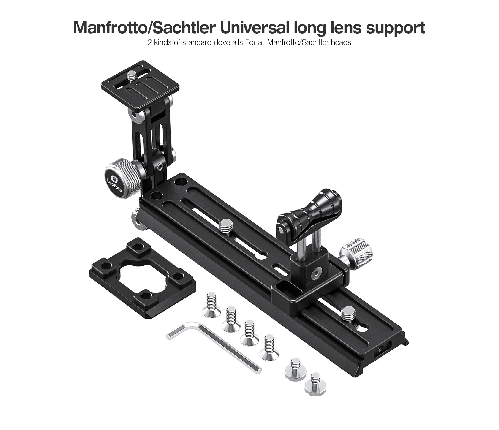 Leofoto VR-220Kit Updated 220mm Dual Pivot Long Lens Support for Manfr