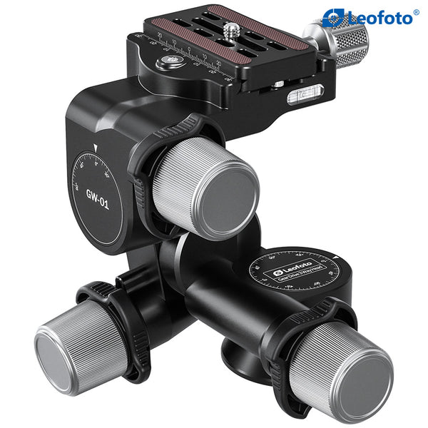 Leofoto FW-01 Professional Pan-and-Tilt 3-Way Head with NP-60 Plate
