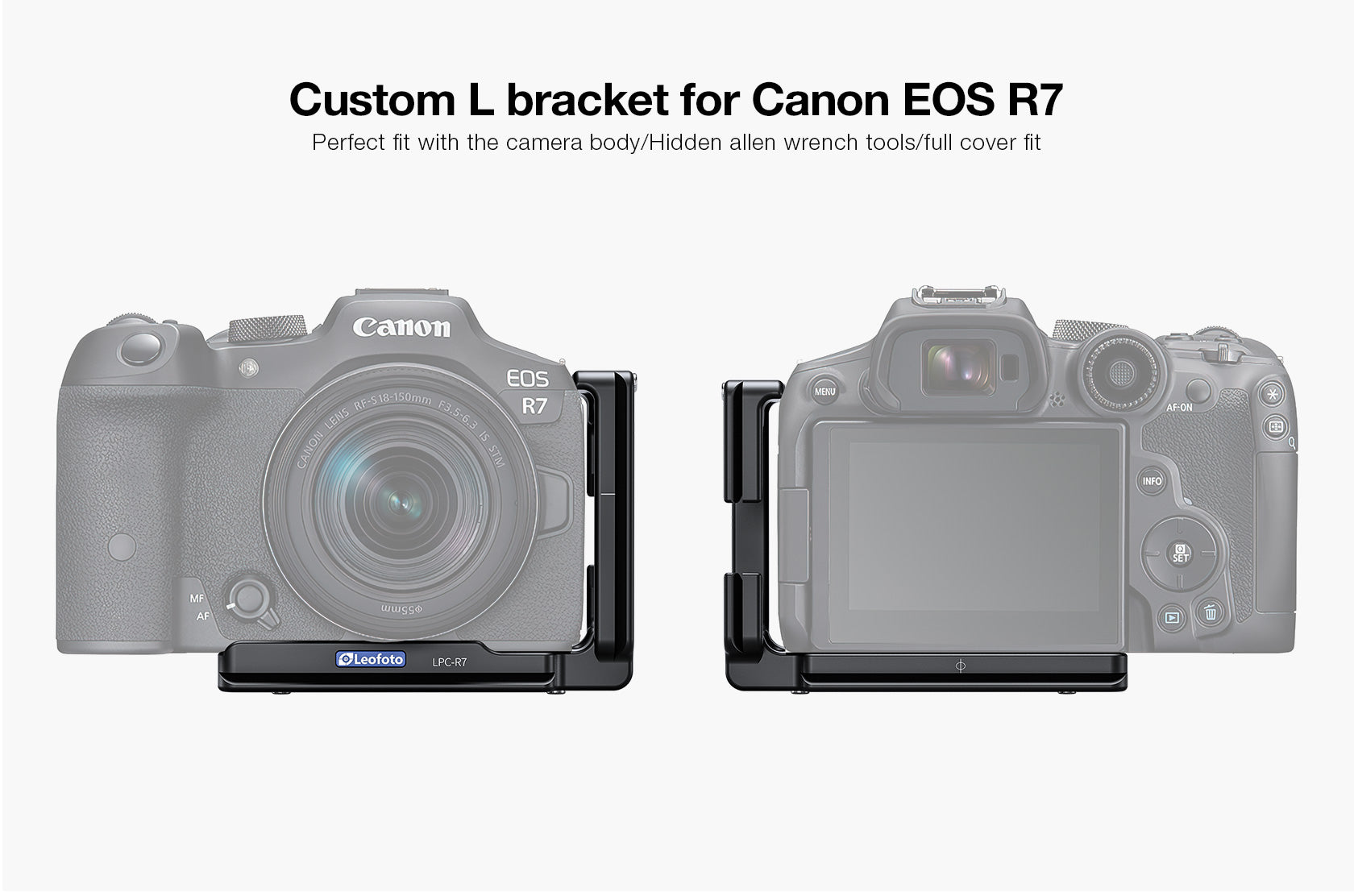 Leofoto LPC-R7 L Plate for Canon EOS R7 Camera Arca Compatible