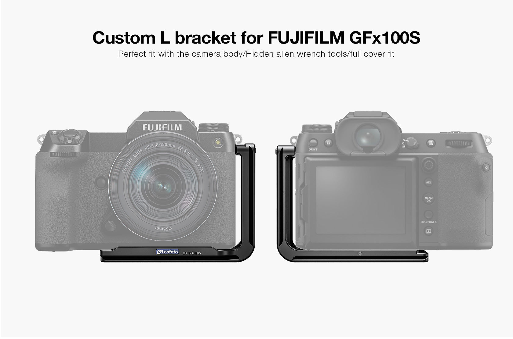 Leofoto LPF-GFX-100S L Plate for Fujifilm GFX 100S I & II /GFX 50SII |