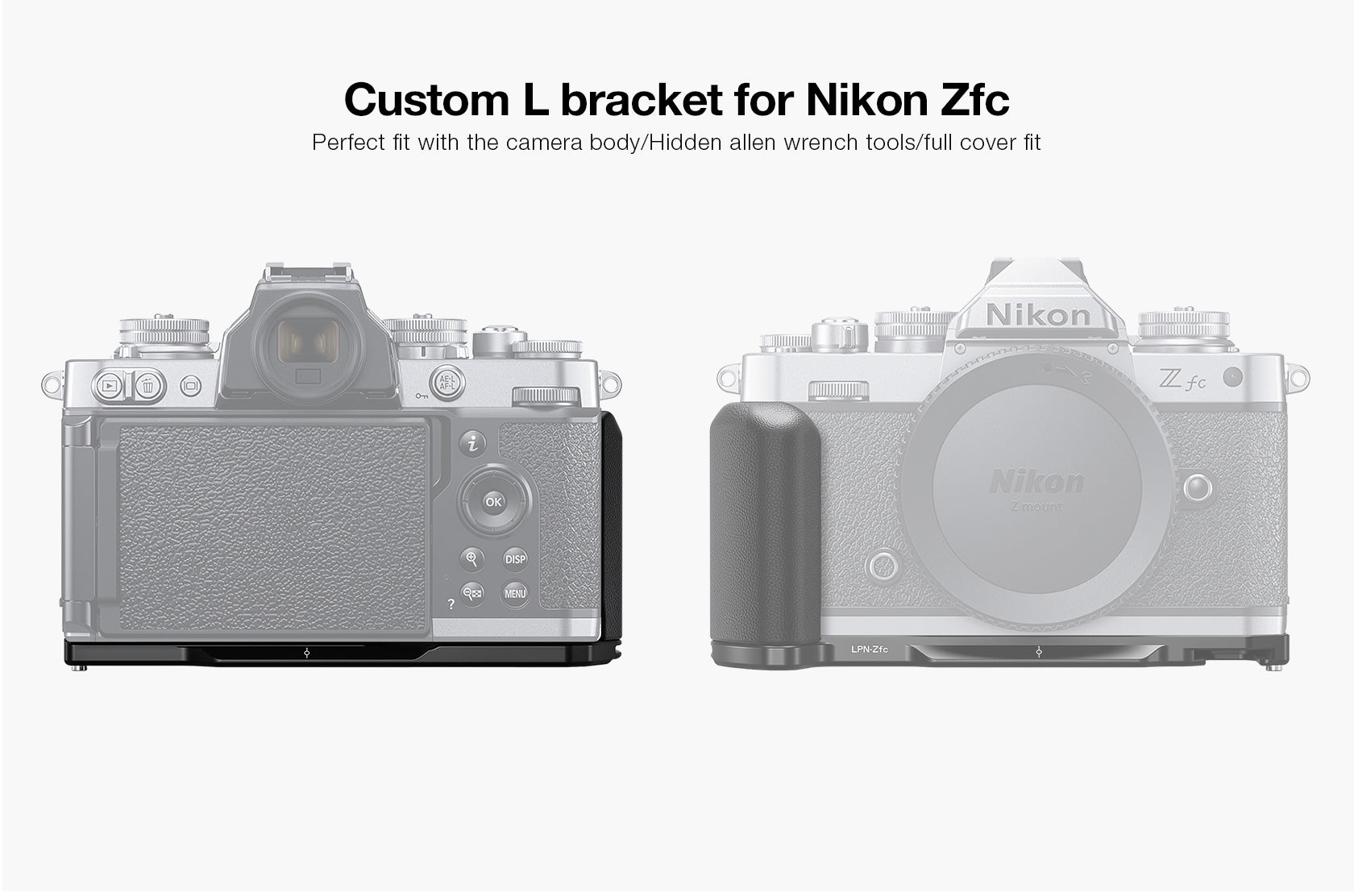 Leofoto LPN-Zfc L Plate for Nikon Zfc | Arca Compatible (Black / Silve