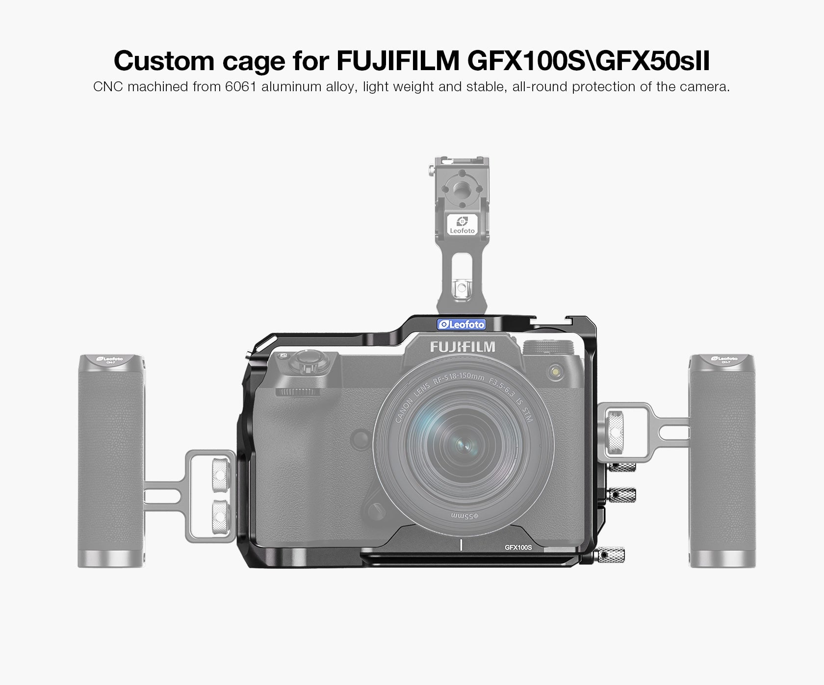 Leofoto GFX100S Camera Cage for Fujifilm GFX100S/GFX50SII