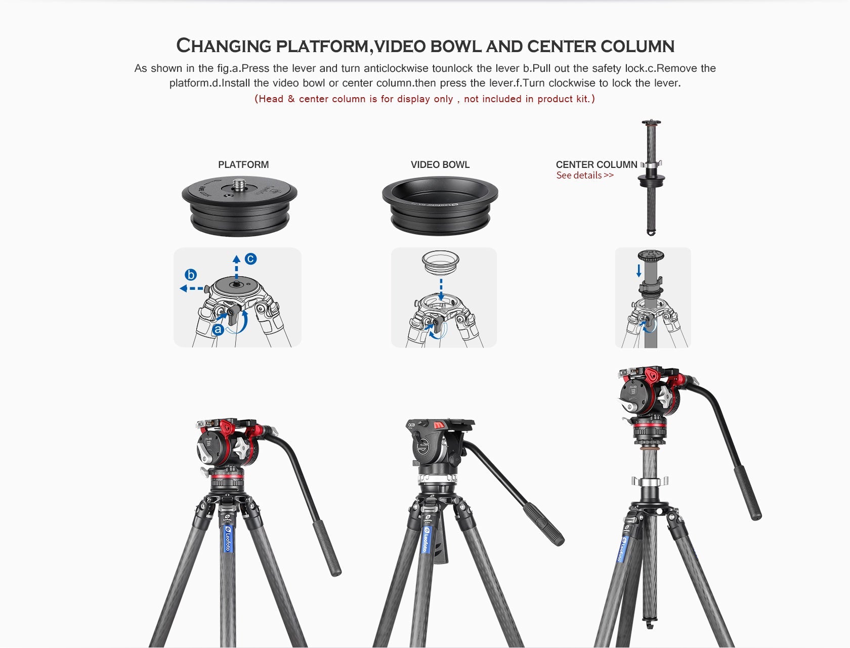 “Open Box" Leofoto LM-364CL Long Tripod with 75mm Video Bowl and Bag